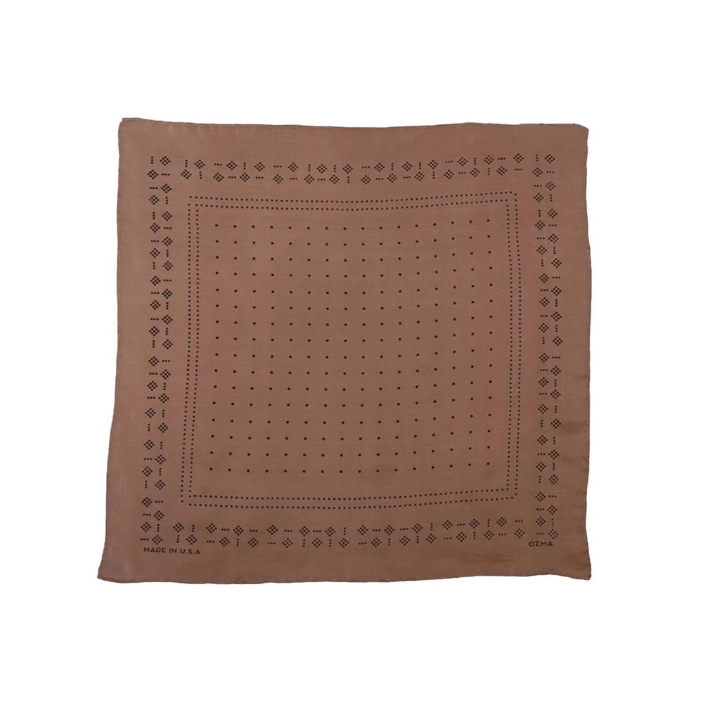 OZMA Silk Dot Hankie Handkerchief in Rosehip